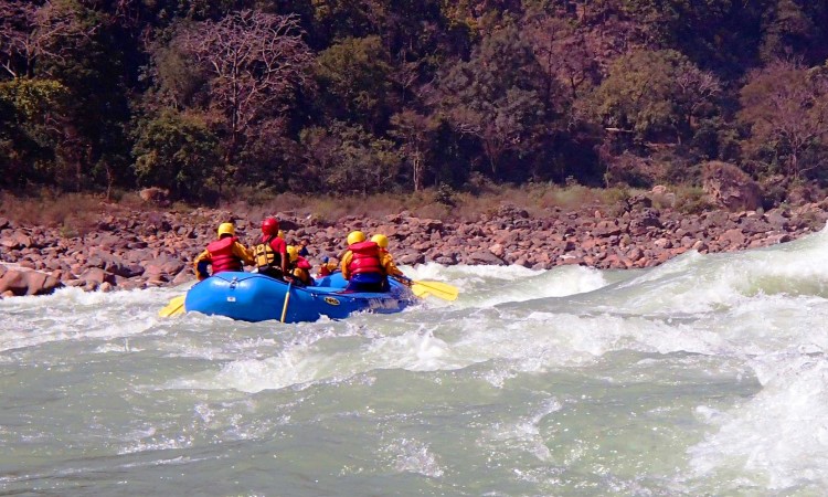 Camp across the river bank -Water sports